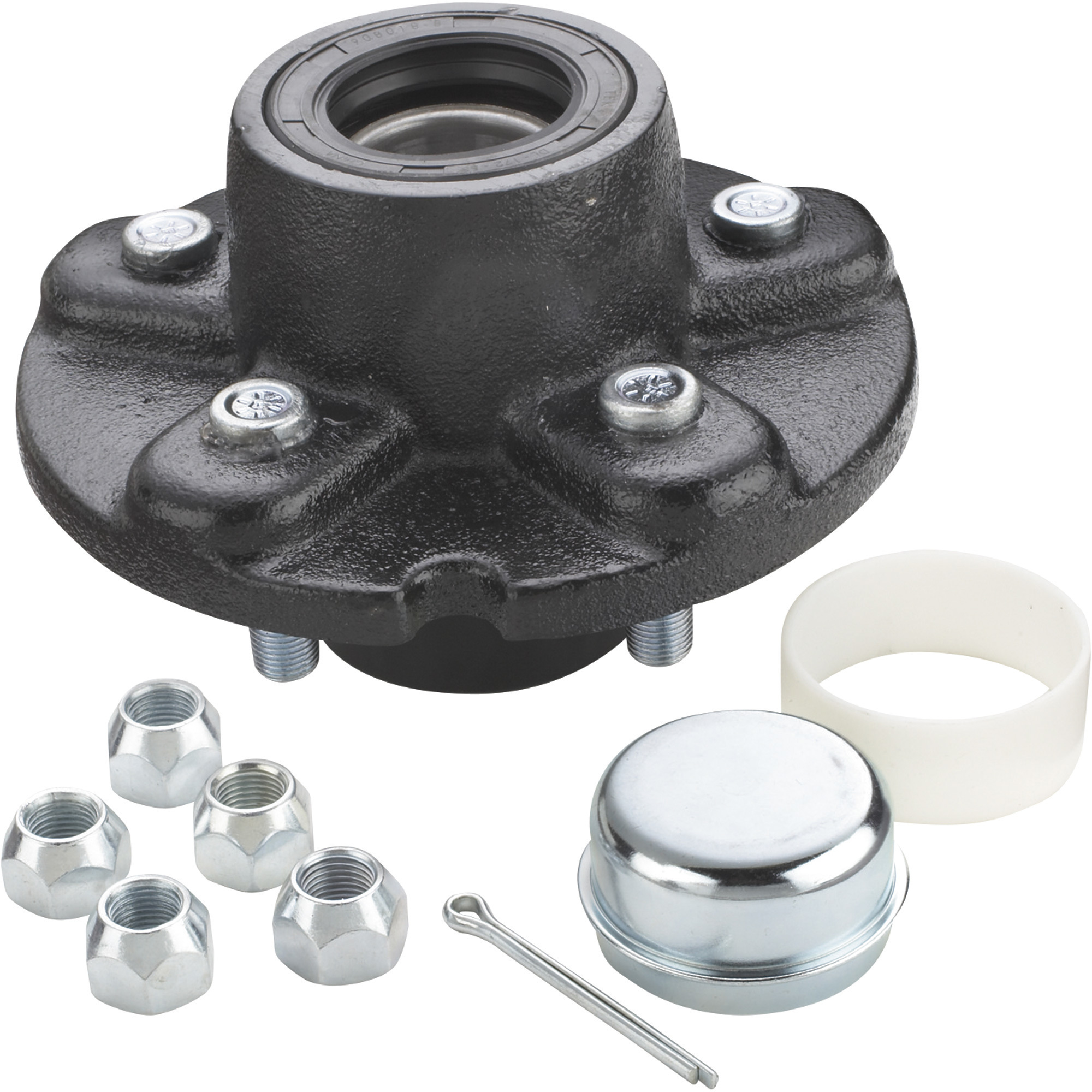 Ultra-Tow High Speed Trailer Hub, 5 on 4 1/2in., 1750-Lb. Capacity, Single